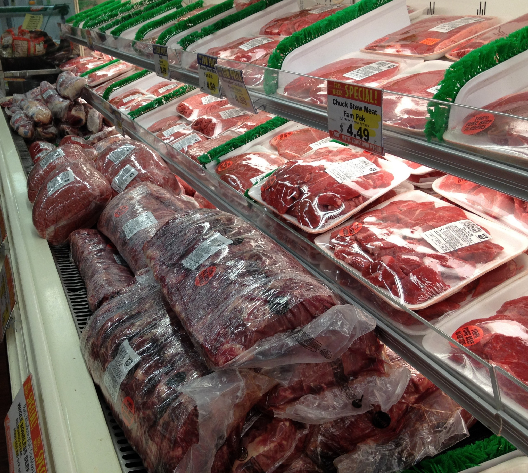 Truckload meat display